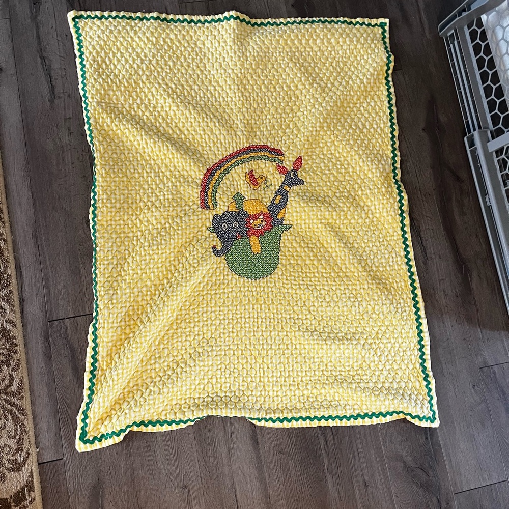 Vintage handmade baby blanket